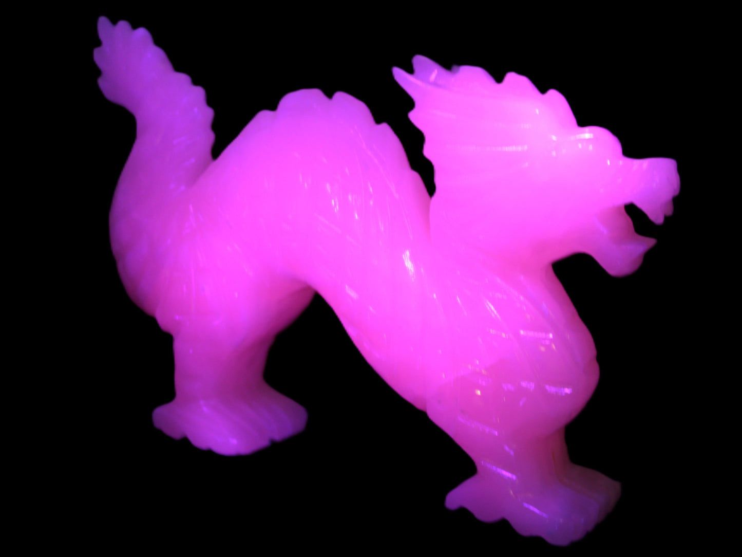Mangano Calcite hand-carved Dragon 952g Rocks and Things