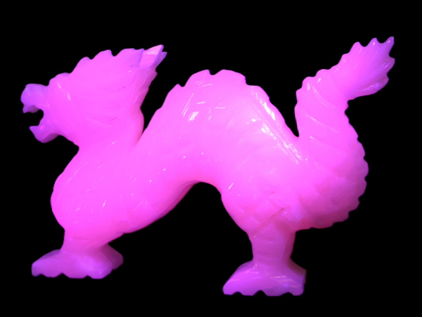 Mangano Calcite hand-carved Dragon 952g Rocks and Things
