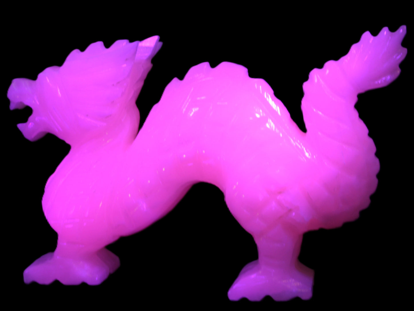 Mangano Calcite hand-carved Dragon 952g Rocks and Things