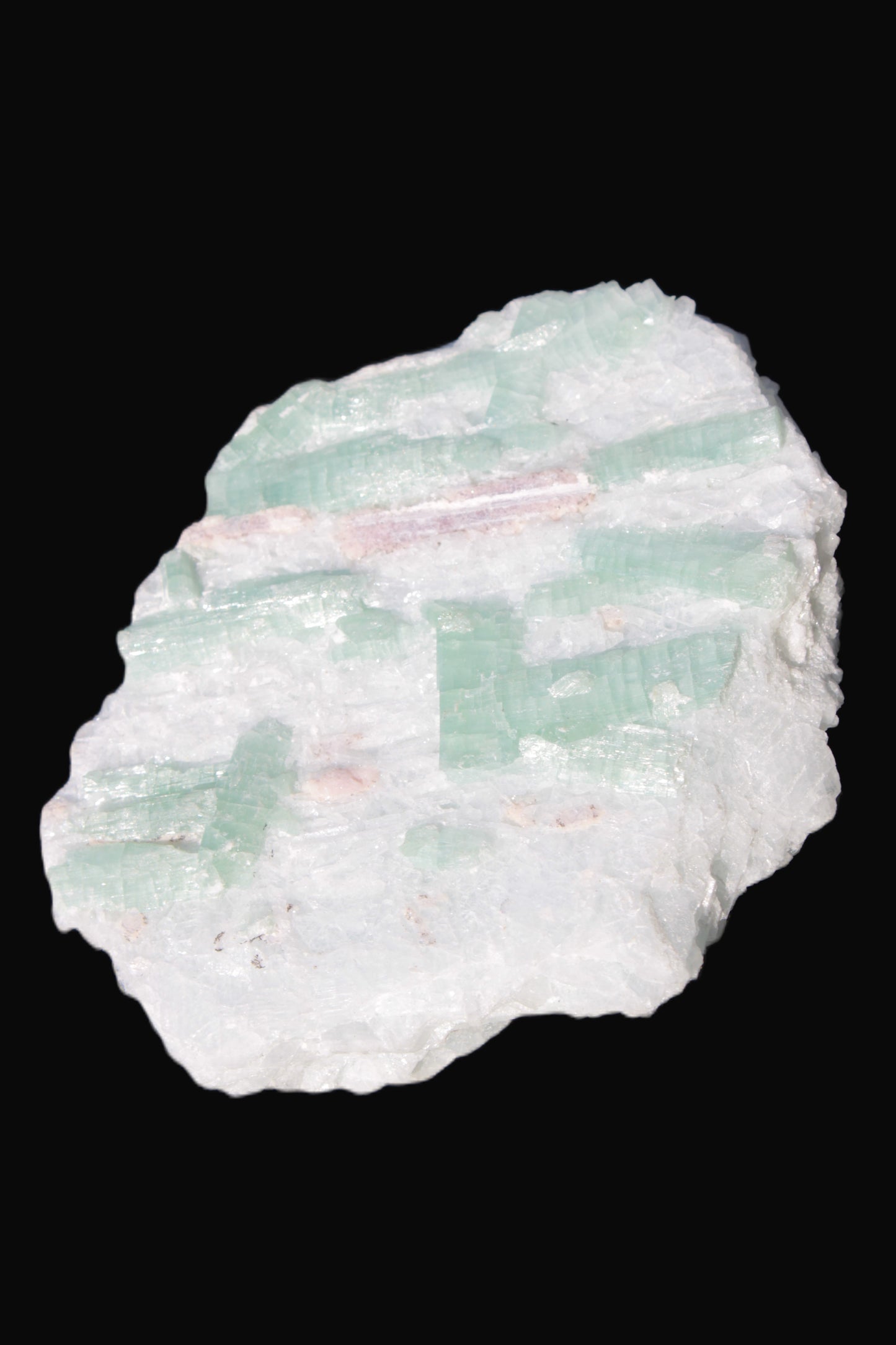 Soft Mint-Green and Pink Tourmaline on marble from Afghanistan 80mm 833ct 166.6g Rocks and Things