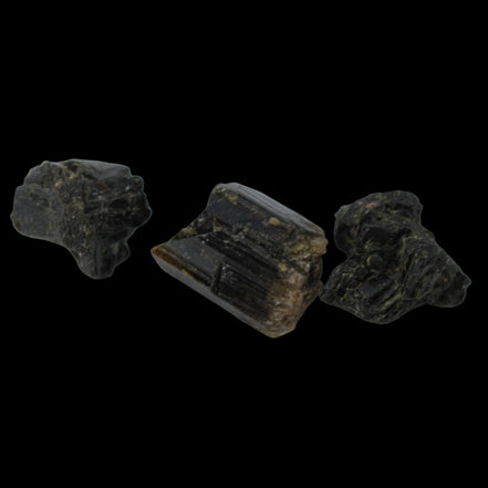 Epidote 3 clusters 52.8ct 10g in dull sunlight - Rocks and Things Store