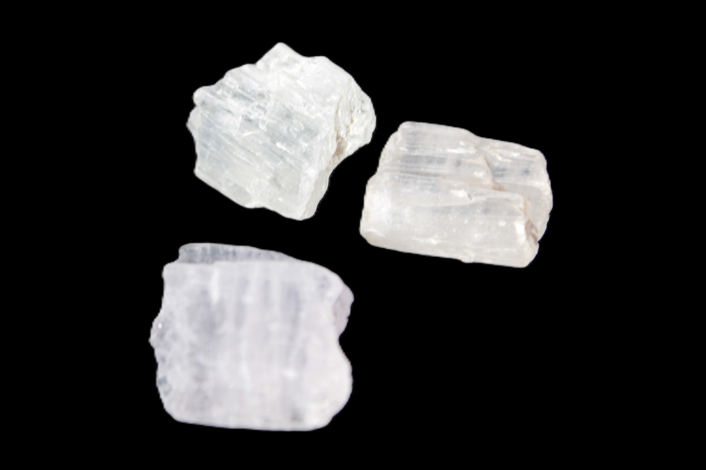 Clear Kunzite three crystals from Afghanistan 5-19g Rocks and Things