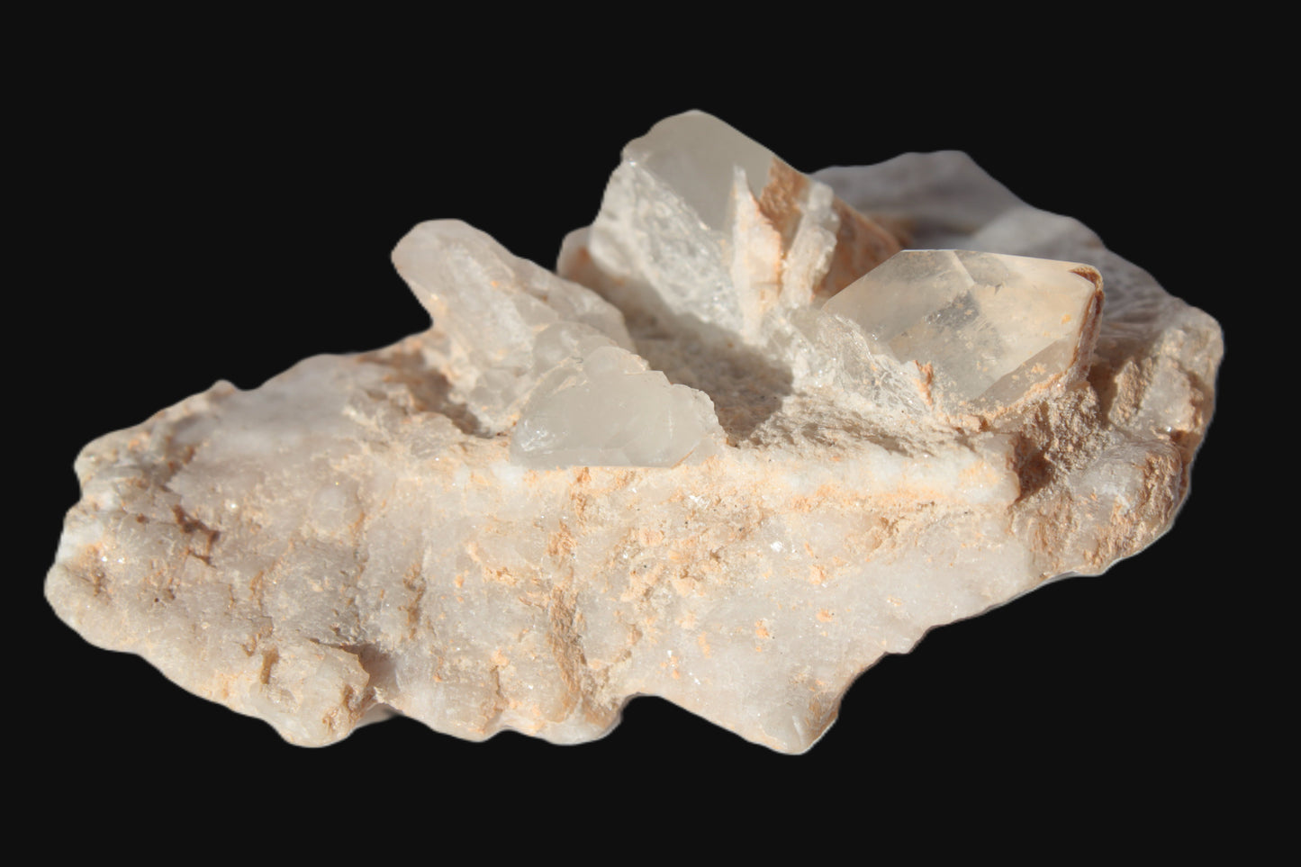 Clear Quartz crystals (Isis face) on flat Calcite/Mica matrix from Afghanistan 170.6ct 34.1g Rocks and Things