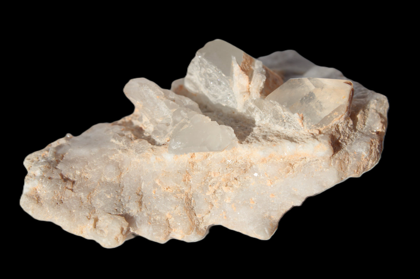 Clear Quartz crystals (Isis face) on flat Calcite/Mica matrix from Afghanistan 170.6ct 34.1g Rocks and Things