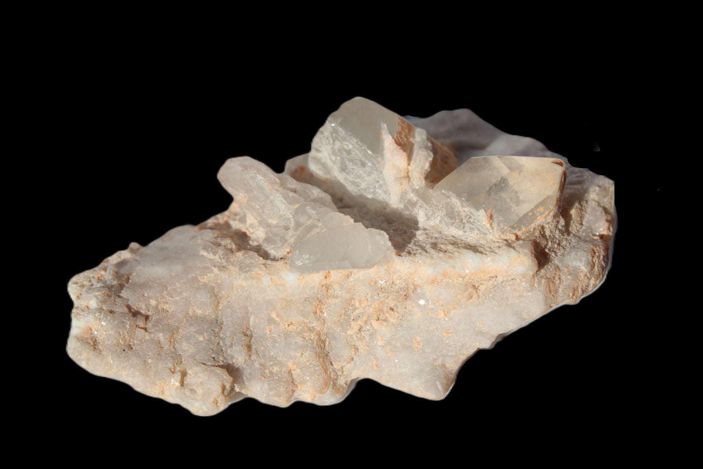 Clear Quartz crystals (Isis face) on flat Calcite/Mica matrix from Afghanistan 170.6ct 34.1g Rocks and Things