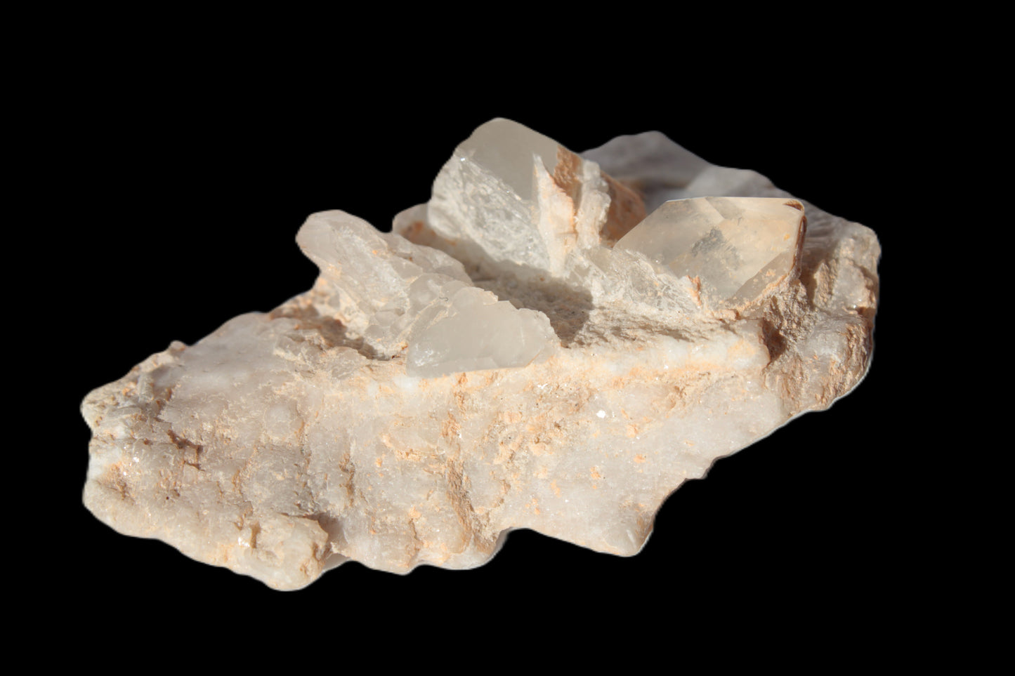 Clear Quartz crystals (Isis face) on flat Calcite/Mica matrix from Afghanistan 170.6ct 34.1g Rocks and Things
