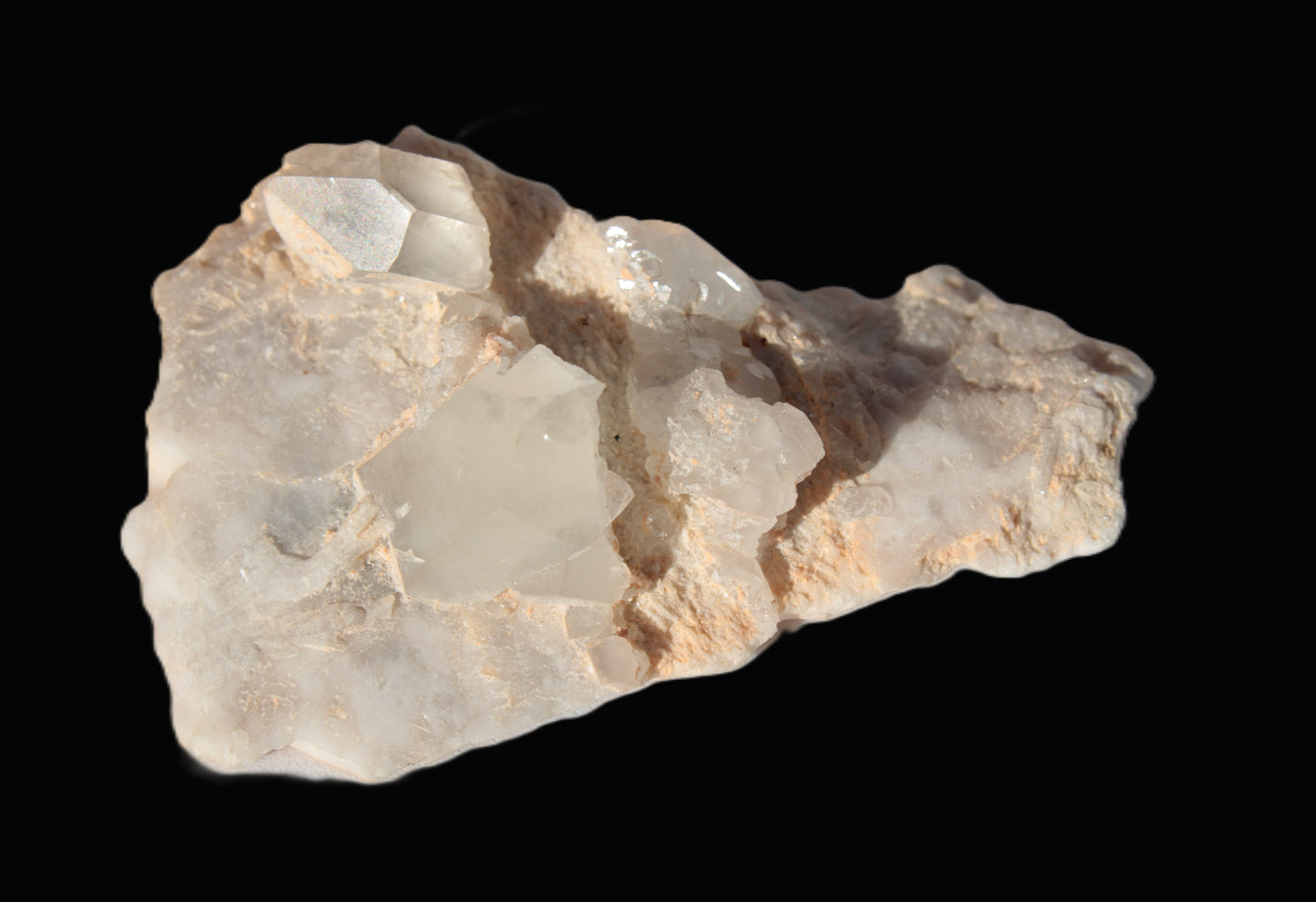 Clear Quartz crystals (Isis face) on flat Calcite/Mica matrix from Afghanistan 170.6ct 34.1g Rocks and Things