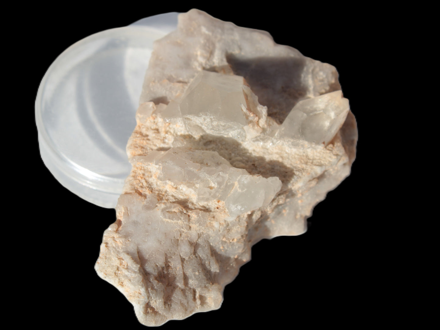 Clear Quartz crystals (Isis face) on flat Calcite/Mica matrix from Afghanistan 170.6ct 34.1g Rocks and Things