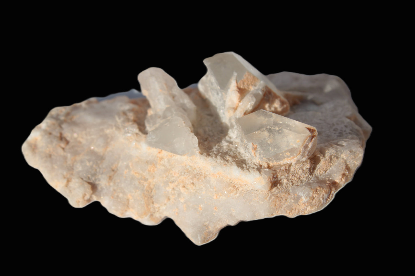 Clear Quartz crystals (Isis face) on flat Calcite/Mica matrix from Afghanistan 170.6ct 34.1g Rocks and Things