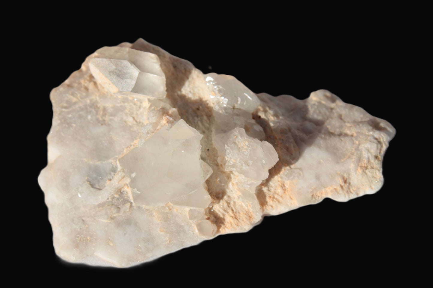 Clear Quartz crystals (Isis face) on flat Calcite/Mica matrix from Afghanistan 170.6ct 34.1g Rocks and Things