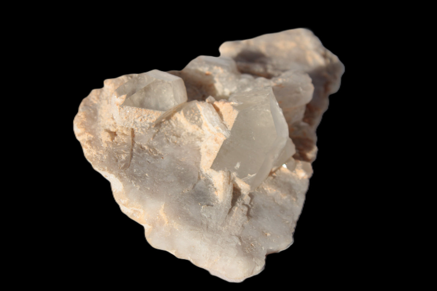 Clear Quartz crystals (Isis face) on flat Calcite/Mica matrix from Afghanistan 170.6ct 34.1g Rocks and Things