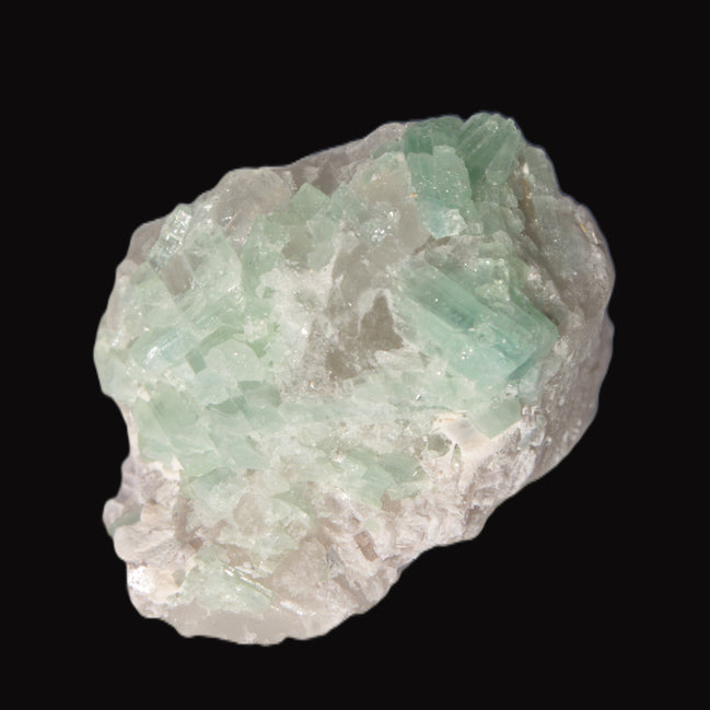 Soft Green Tourmaline cluster on matrix from Afghanistan 116.6ct 23.3g in sunlight -  Rocks and Things Store