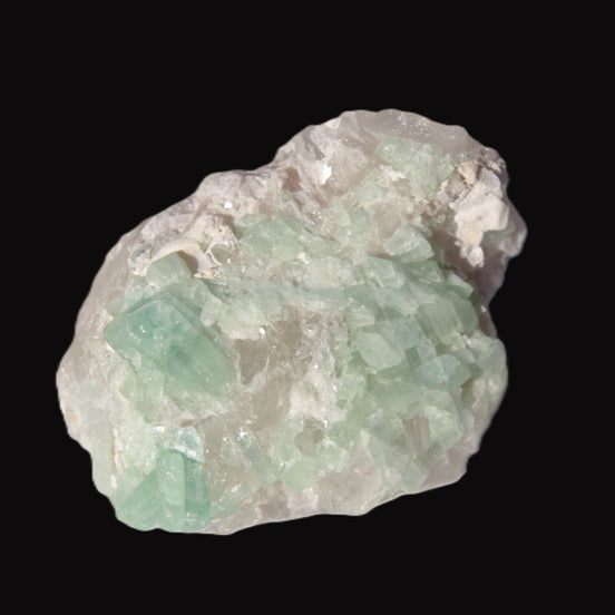 Soft Green Tourmaline cluster on matrix from Afghanistan 116.6ct 23.3g in sunlight -  Rocks and Things Store