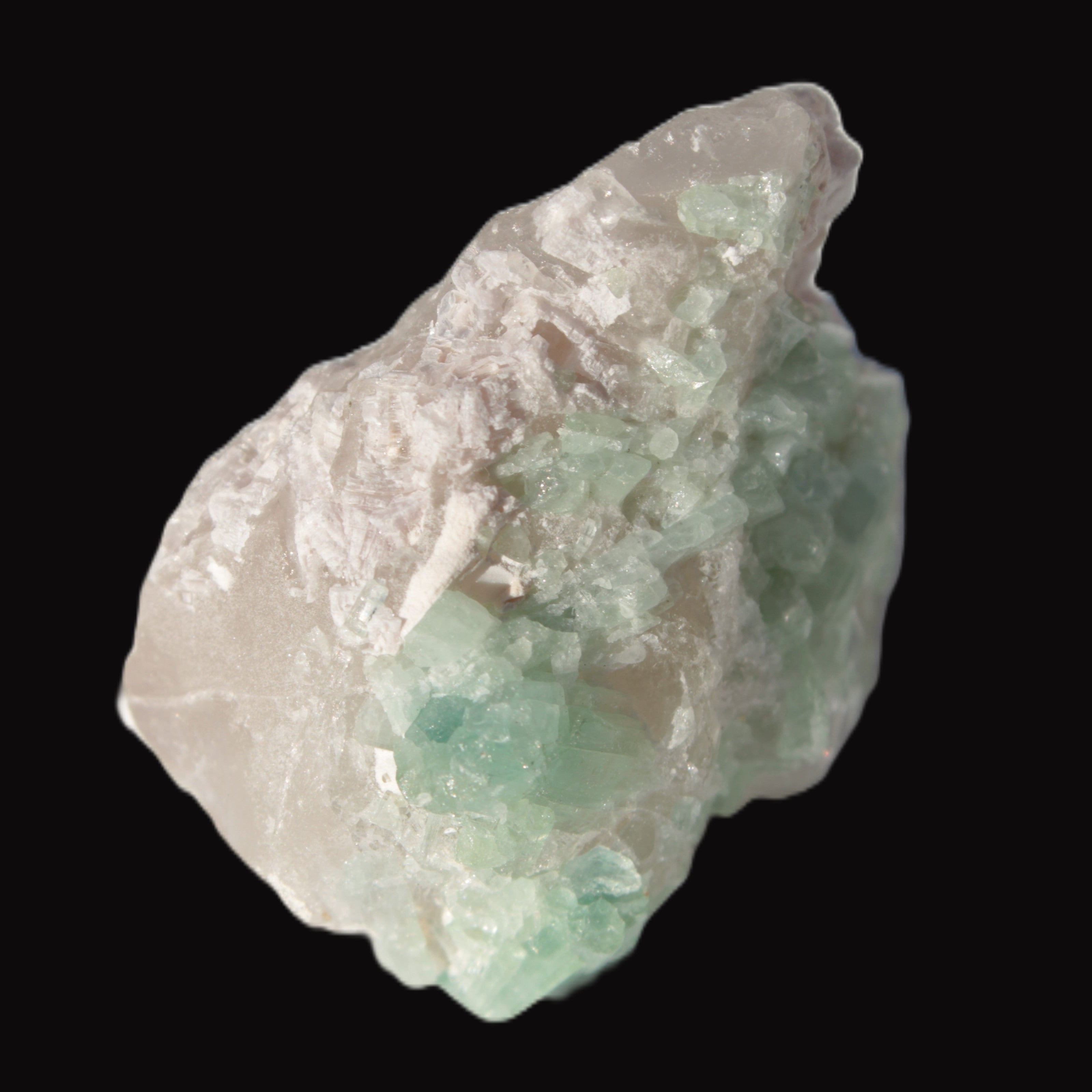 Soft Green Tourmaline cluster on matrix from Afghanistan 116.6ct 23.3g in sunlight - Rocks and Things Store