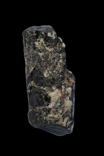 Black Tourmaline crystal with Feldspar & Mica 55mm 250.7ct  50.2g in sunlight - Rocks and Things Store