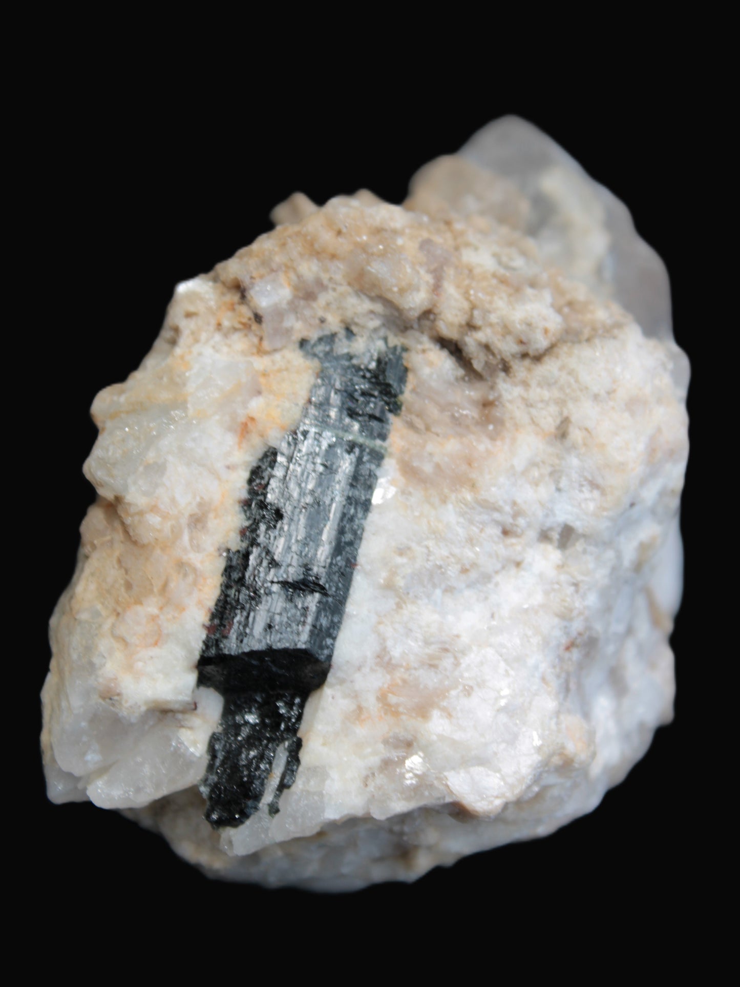 Elestial double-terminated Quartz with Aquamarine, Elbaite & Kunzite crystals on matrix 70mm 845ct 169g - Rocks and Things Store