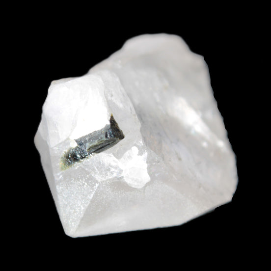 Clear Quartz crystal with phantoms and Elbaite 50mm 172.2ct 34.4g in sunlight - Rocks and Things Store