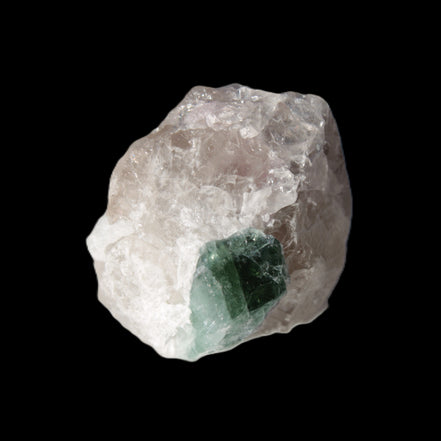 Emerald on Quartz and Feldspar 90ct 19g in sunlight - Rocks and Things Store