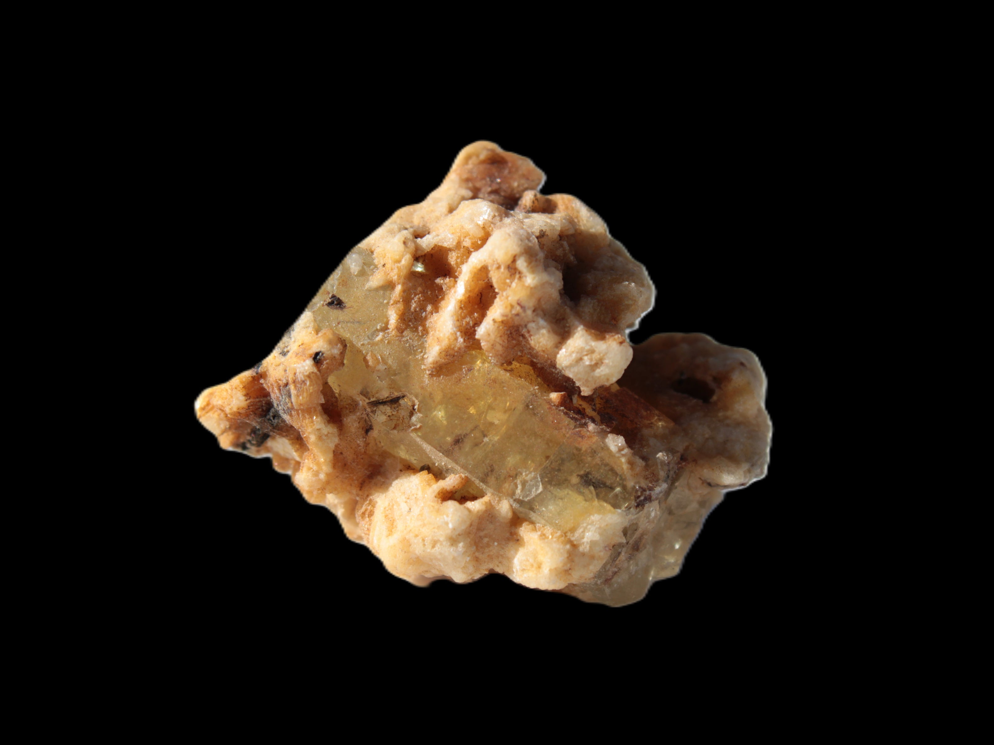 Clear Aquamarine with Heliodor in Mica and Calcite 25mm 61.4ct 12.2g Rocks and Things