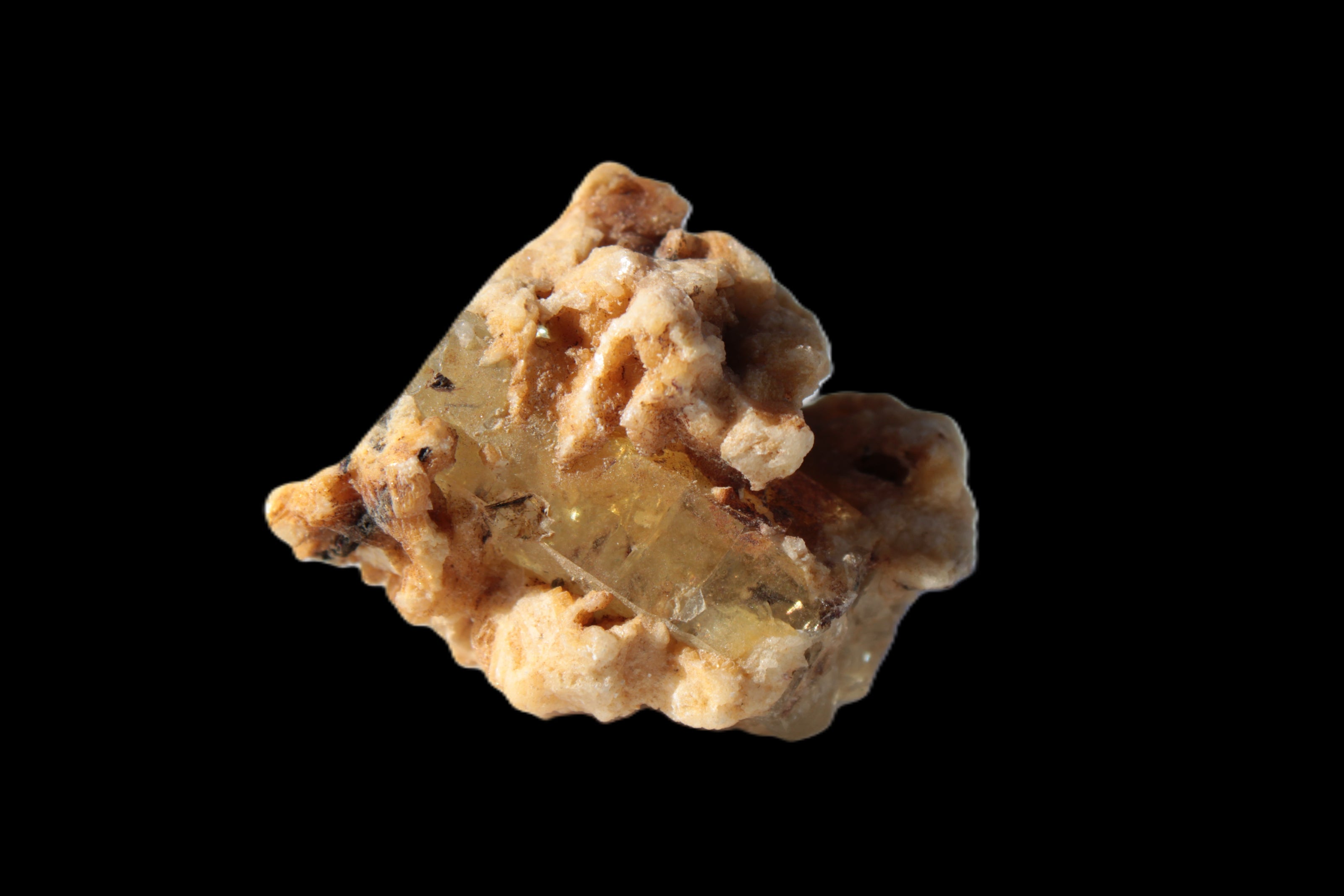 Clear Aquamarine with Heliodor in Mica and Calcite 25mm 61.4ct 12.2g Rocks and Things