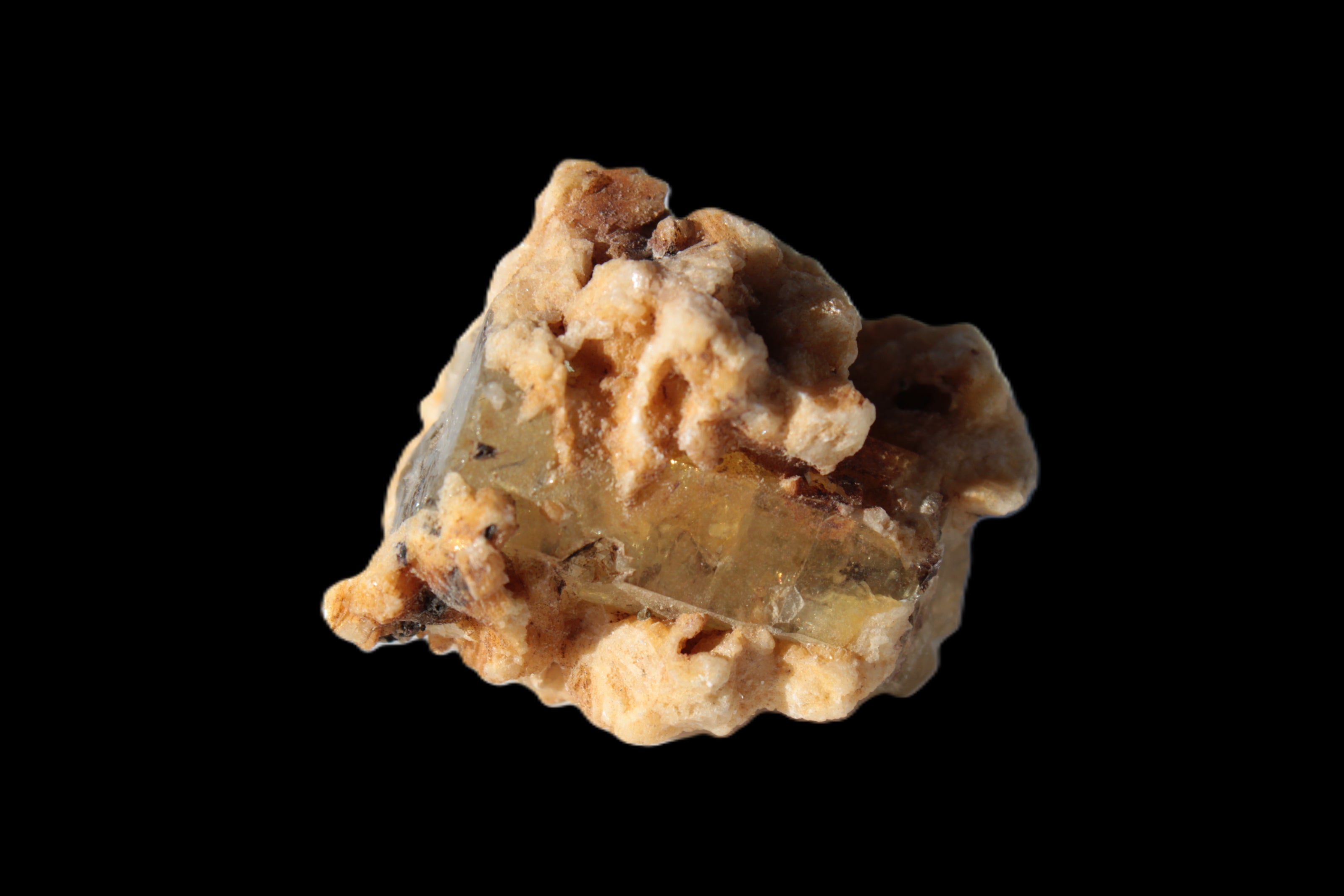 Clear Aquamarine with Heliodor in Mica and Calcite 25mm 61.4ct 12.2g Rocks and Things