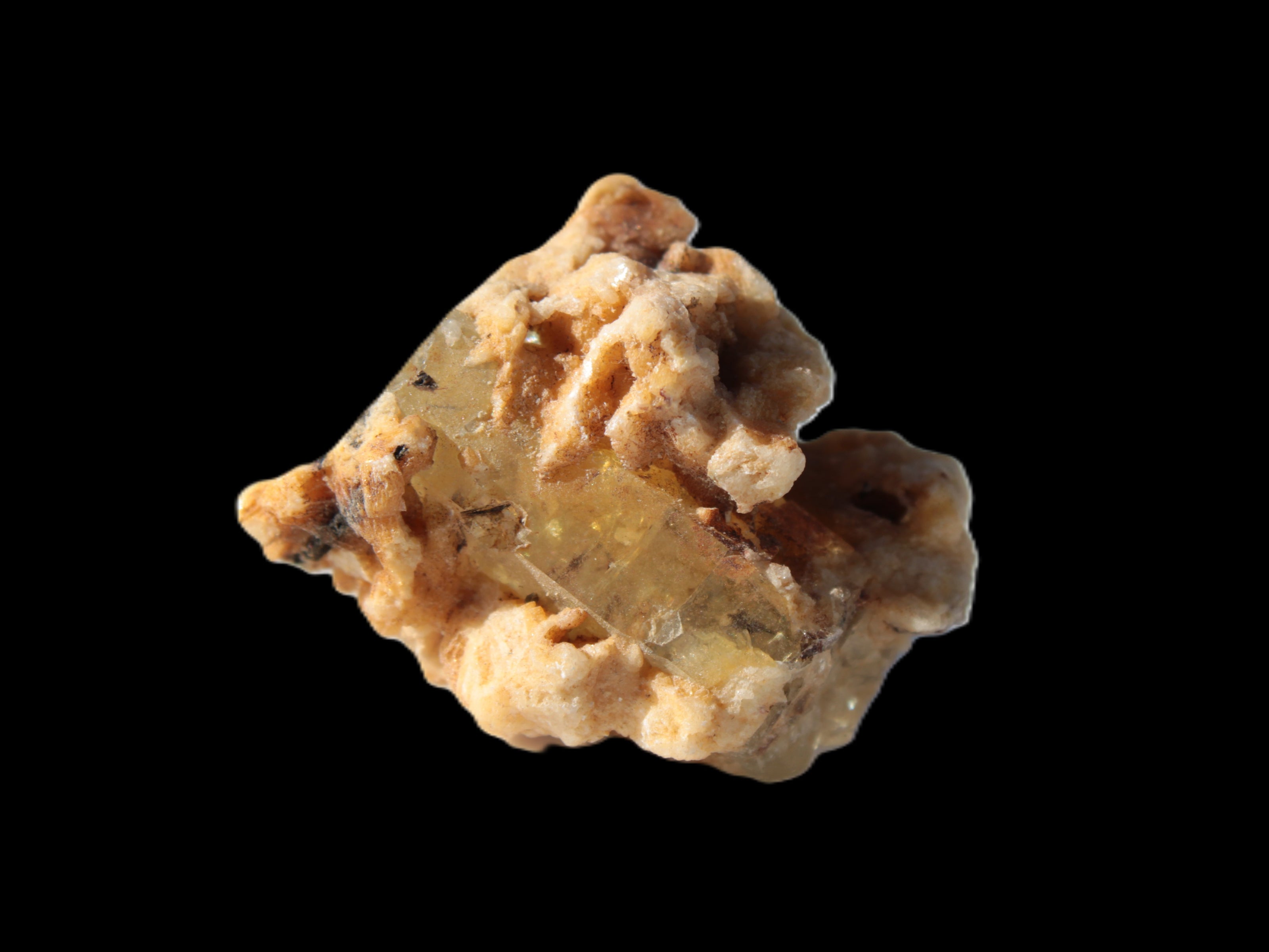 Clear Aquamarine with Heliodor in Mica and Calcite 25mm 61.4ct 12.2g Rocks and Things