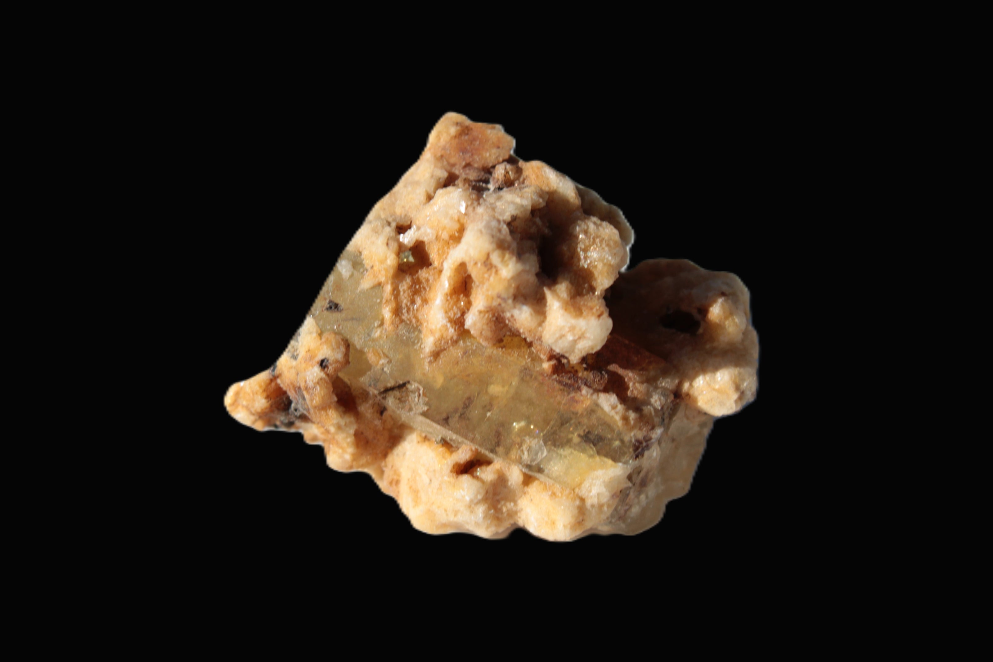 Clear Aquamarine with Heliodor in Mica and Calcite 25mm 61.4ct 12.2g Rocks and Things