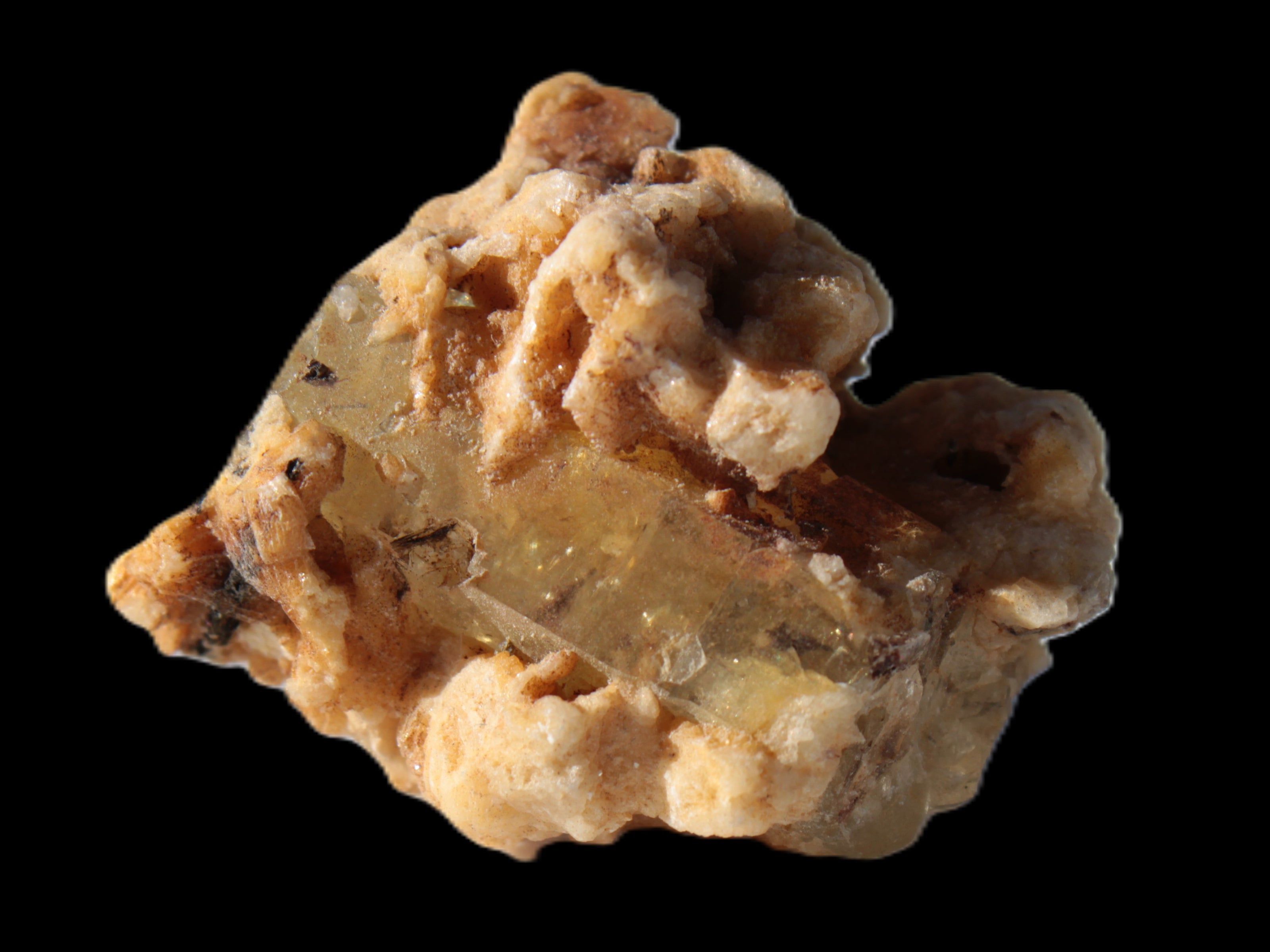 Clear Aquamarine with Heliodor in Mica and Calcite 25mm 61.4ct 12.2g Rocks and Things