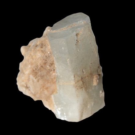 Terminated Aquamarine with Feldspar & Mica matrix 28mm 94.5ct 18.9g in sunlight - Rocks and Things Store