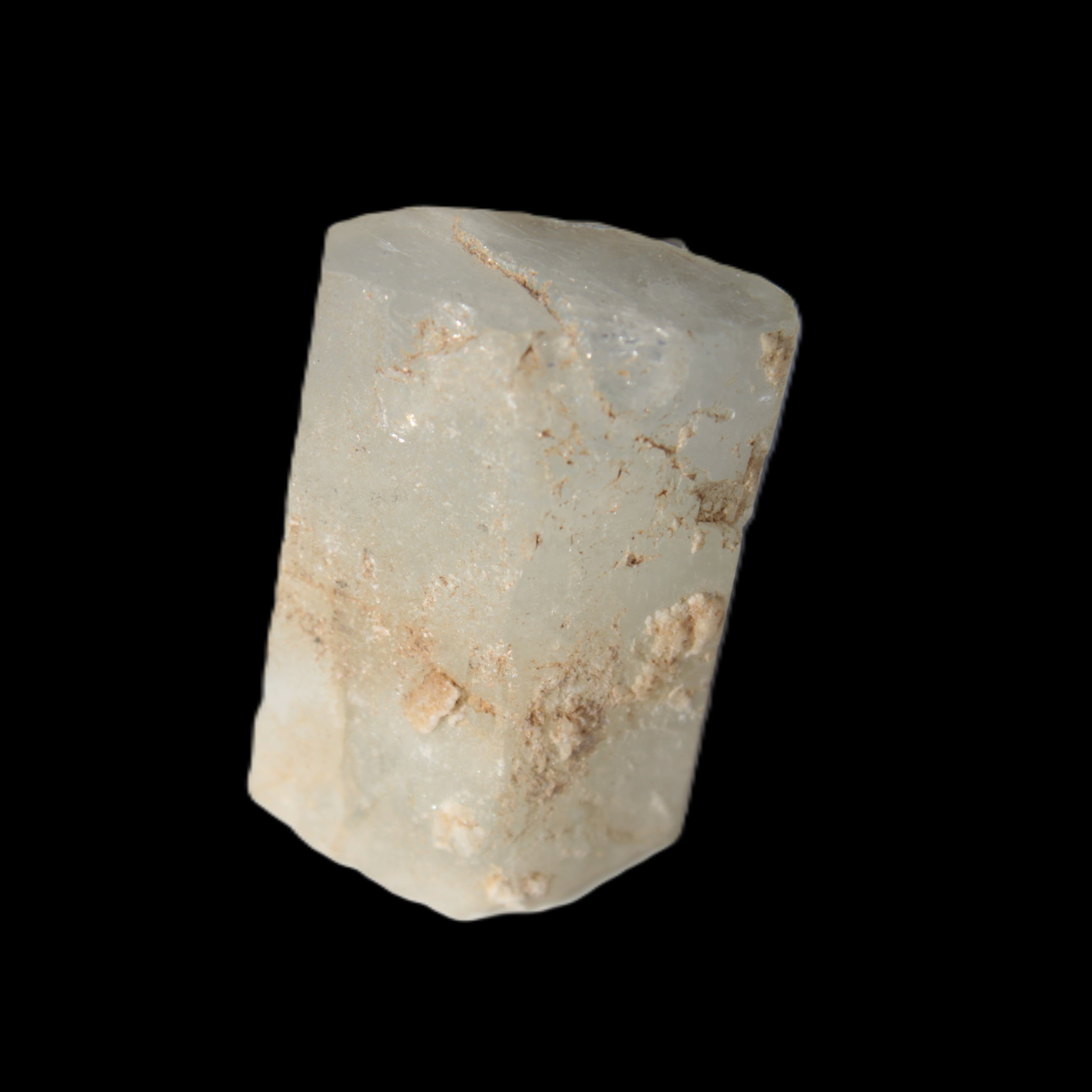 Terminated Aquamarine with Feldspar & Mica matrix 28mm 94.5ct 18.9g in sunlight - Rocks and Things Store