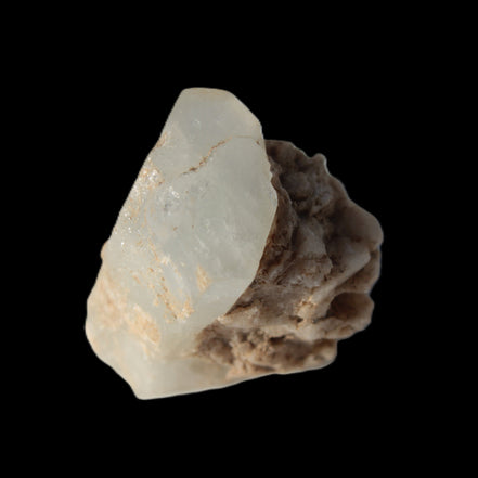 Terminated Aquamarine with Feldspar & Mica matrix 28mm 94.5ct 18.9g in sunlight - Rocks and Things Store