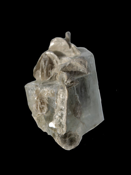 Terminated Clear Aquamarine crystal cluster with Mica 30mm 118.7ct 23.7g Rocks and Things