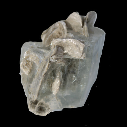 Terminated Clear Aquamarine crystal cluster with Mica 30mm 118.7ct 23.7g Rocks and Things