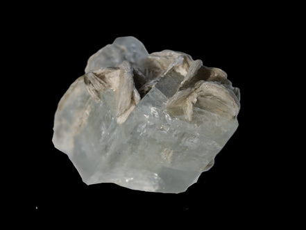 Terminated Clear Aquamarine crystal cluster with Mica 30mm 118.7ct 23.7g Rocks and Things