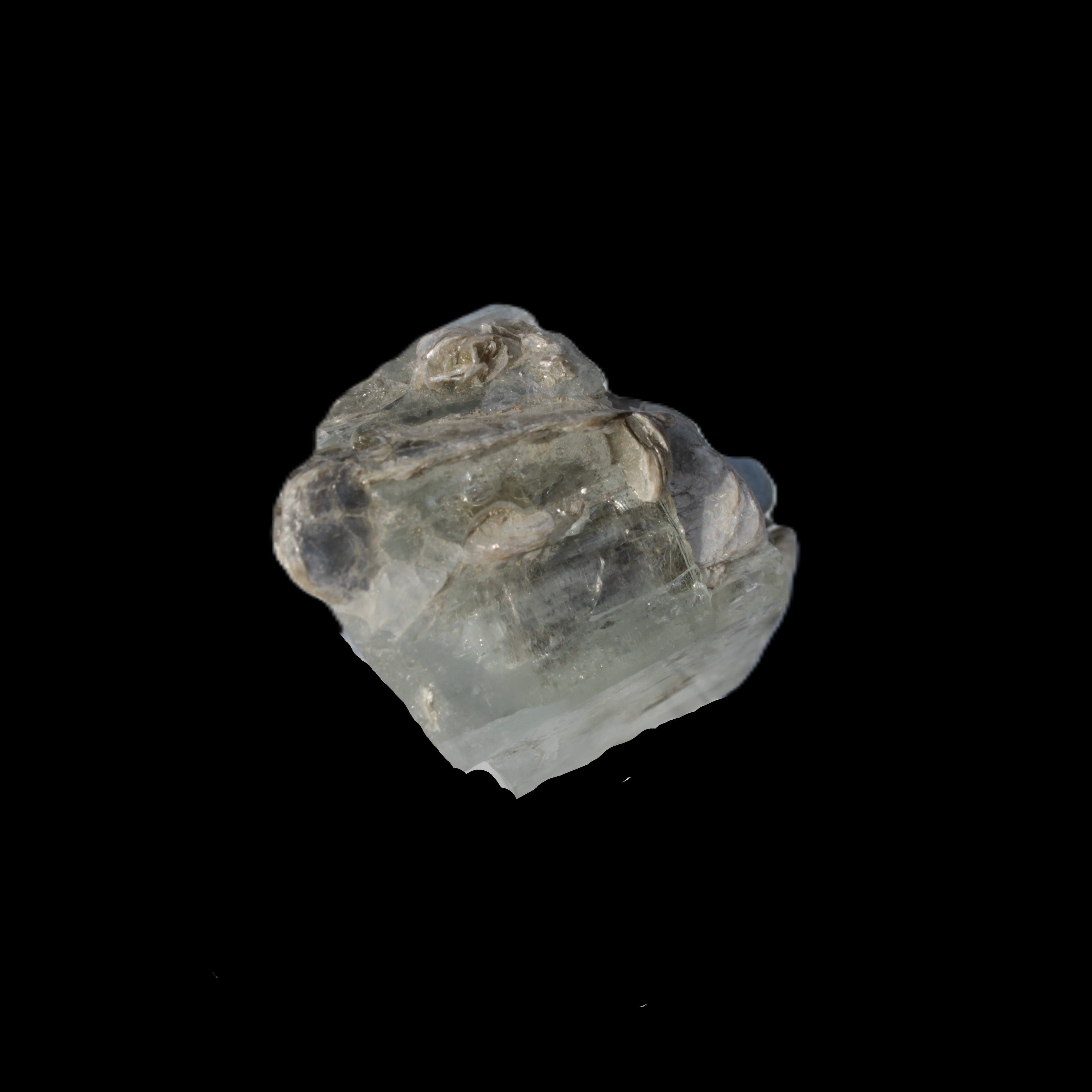 Terminated Clear Aquamarine crystal cluster with Mica 30mm 118.7ct 23.7g Rocks and Things