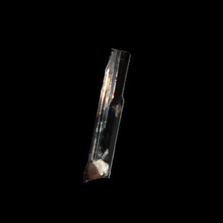 Small long Rainbow Black Tourmaline  crystal 25mm 6.2ct 1.2g in sunlight - Rocks and Things Store