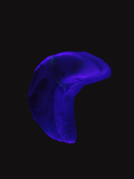 Banded Honey Calcite Cresent Moon 25-30mm 6.9-8.3g Rocks and Things