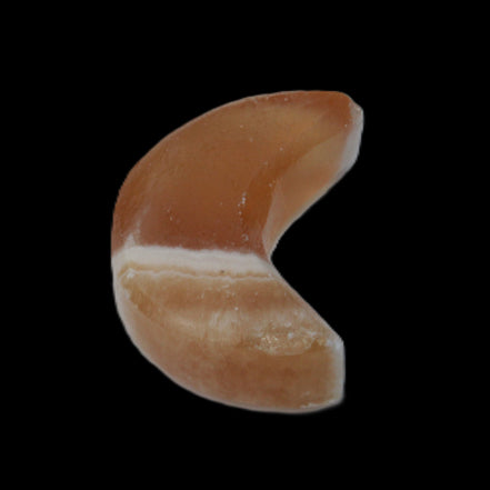 Banded Honey Calcite Crescent Moon 30mm 8.8-10.4g in sunshine - Rocks and Things Store