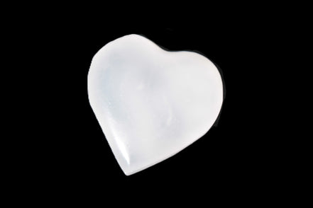 Mangano Calcite hand-carved heart 28/32mm 16g Rocks and Things