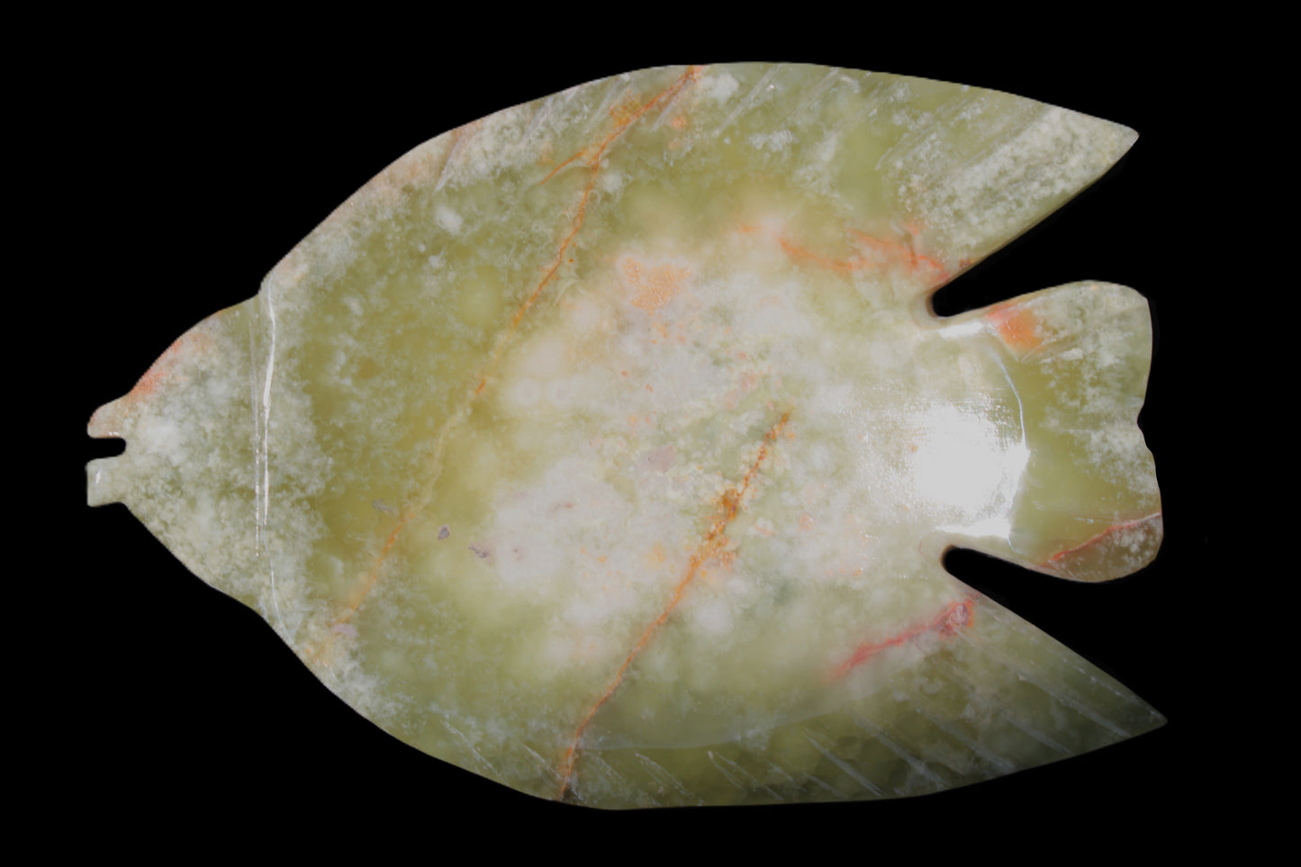 Bird-in-flight Afghan Jade hand-carved platter 448g Rocks and Things