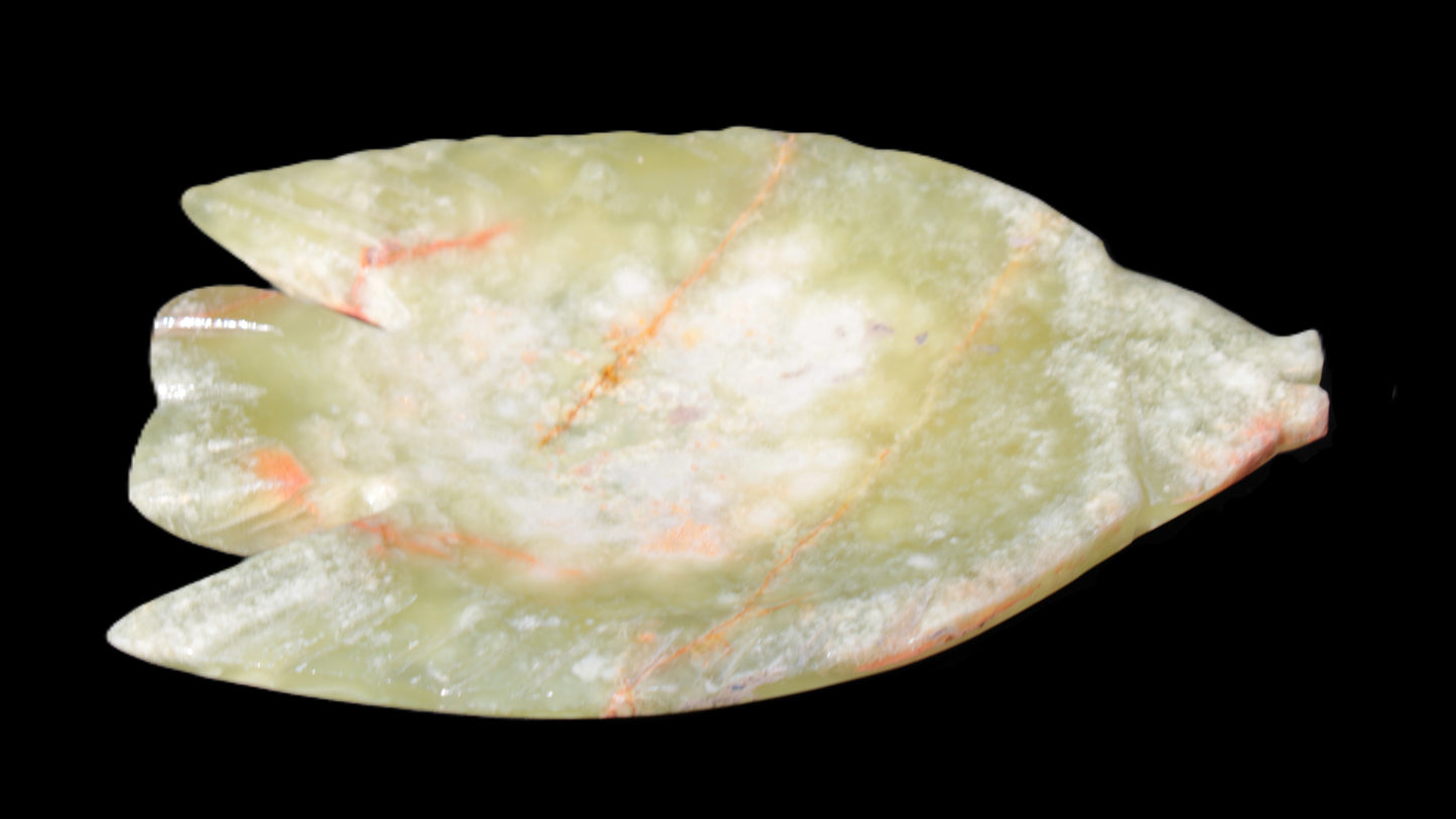 Bird-in-flight Afghan Jade hand-carved platter 448g Rocks and Things