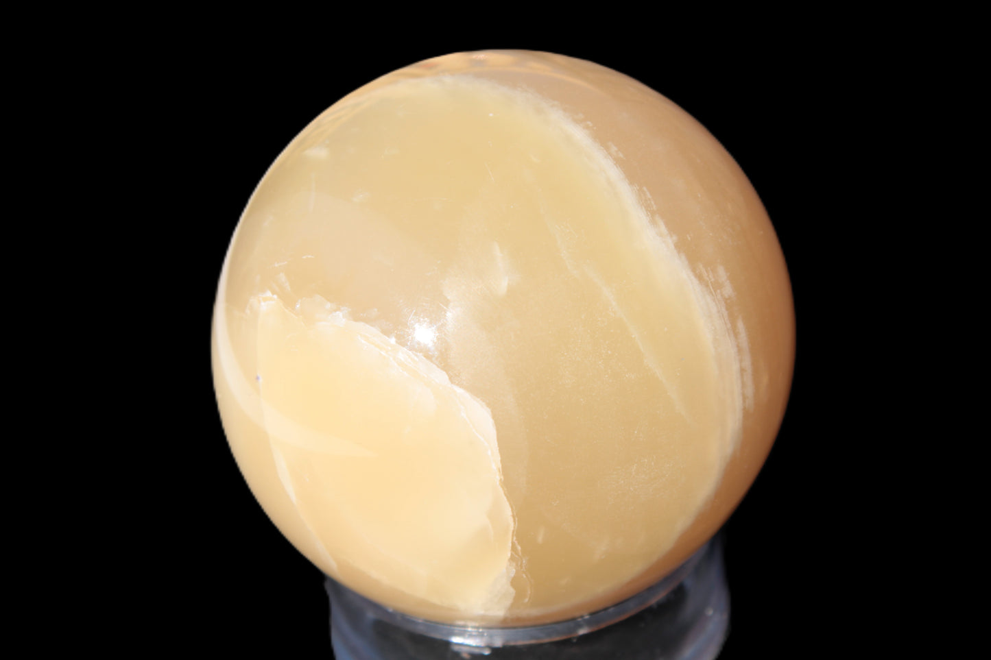 Topaz Honey Calcite sphere 63mm 341g Rocks and Things