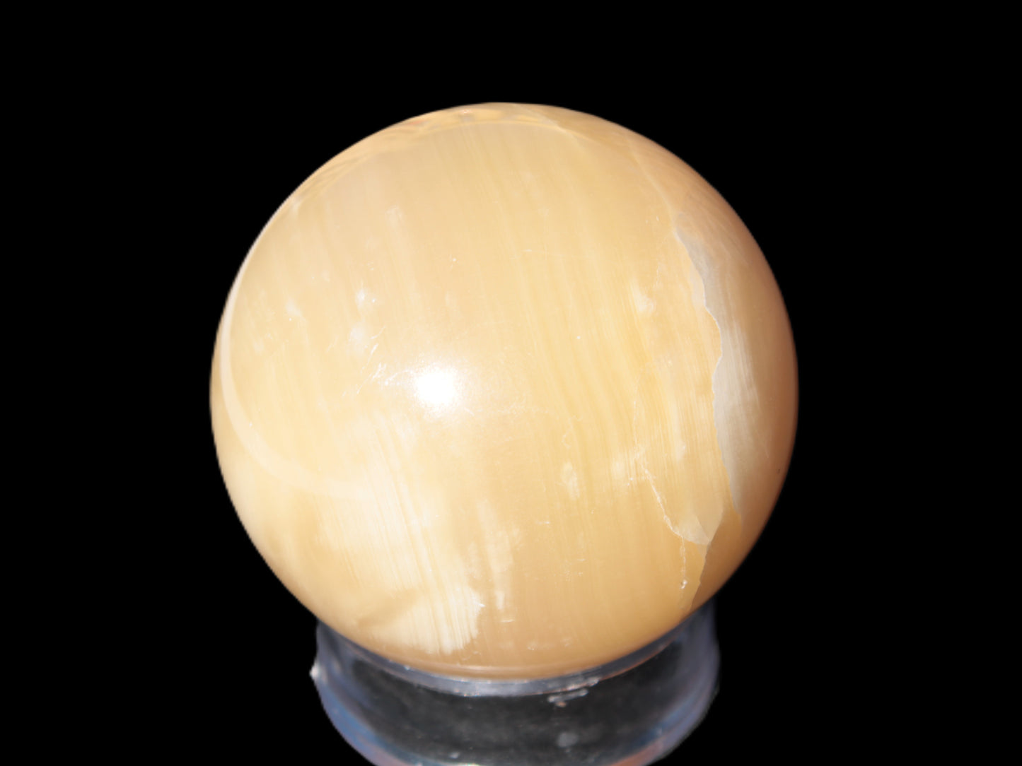 Topaz Honey Calcite sphere 63mm 341g Rocks and Things