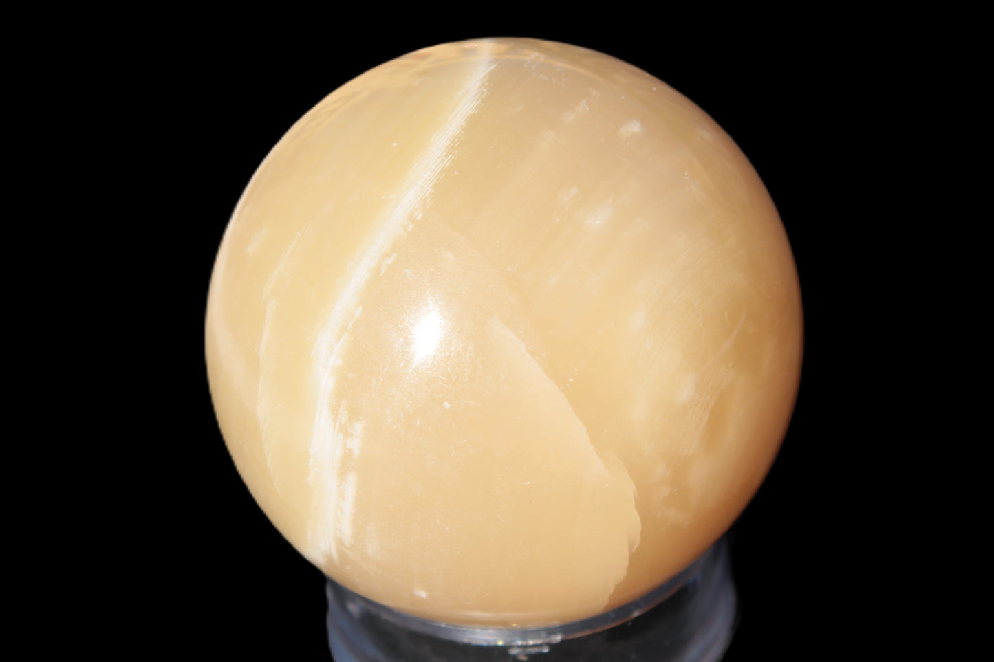 Topaz Honey Calcite sphere 63mm 341g Rocks and Things