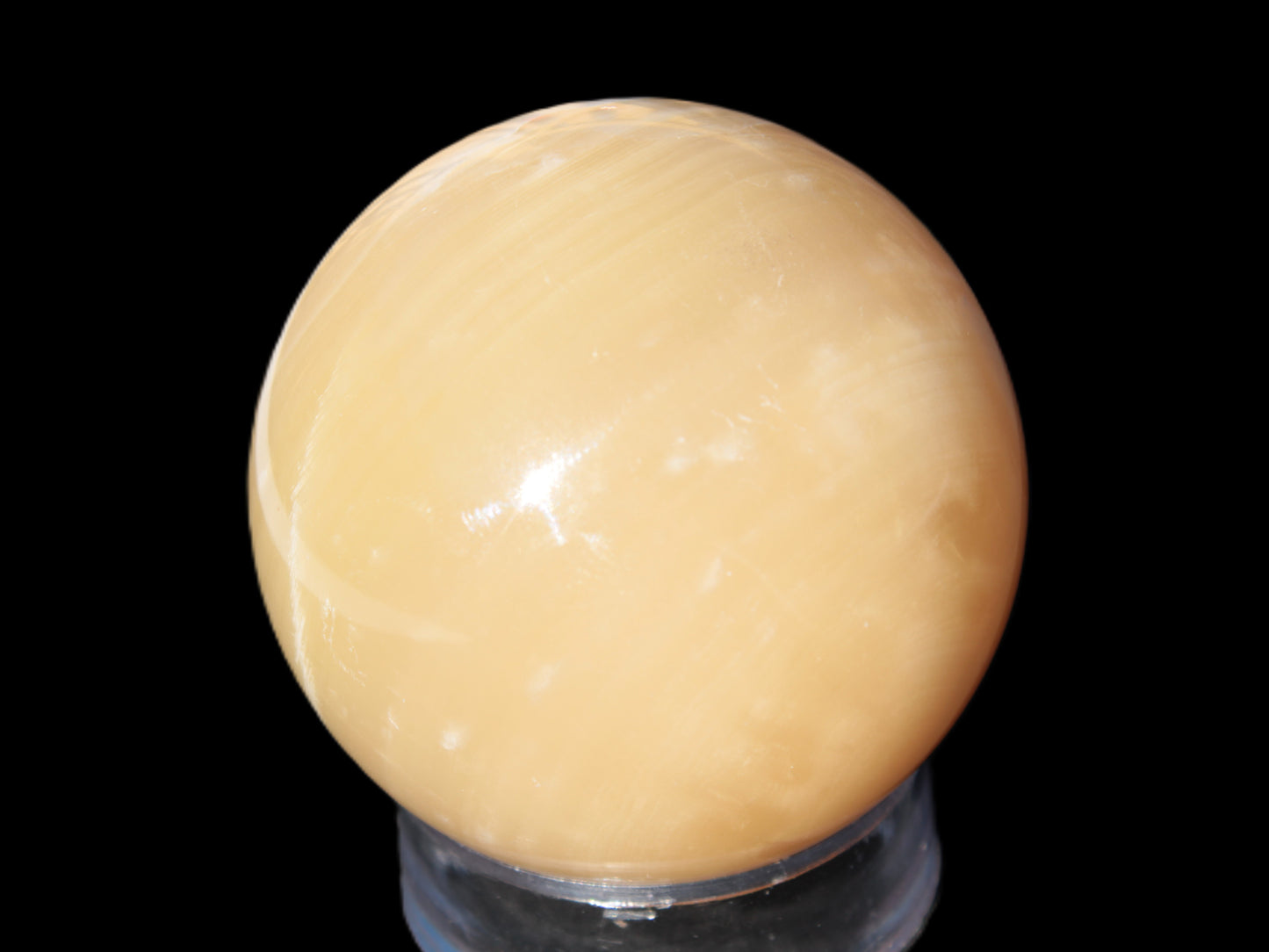 Topaz Honey Calcite sphere 63mm 341g Rocks and Things
