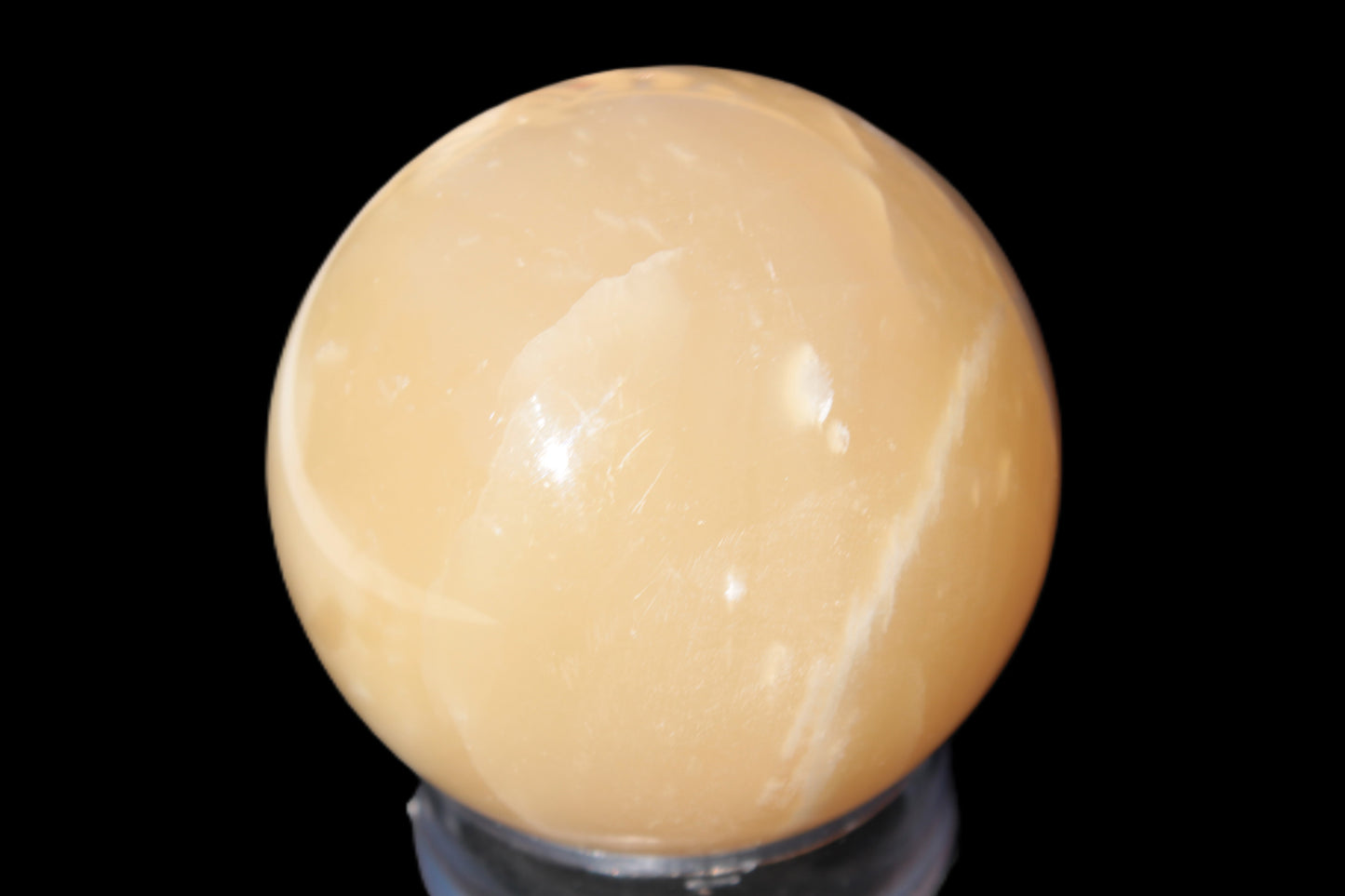 Topaz Honey Calcite sphere 63mm 341g Rocks and Things