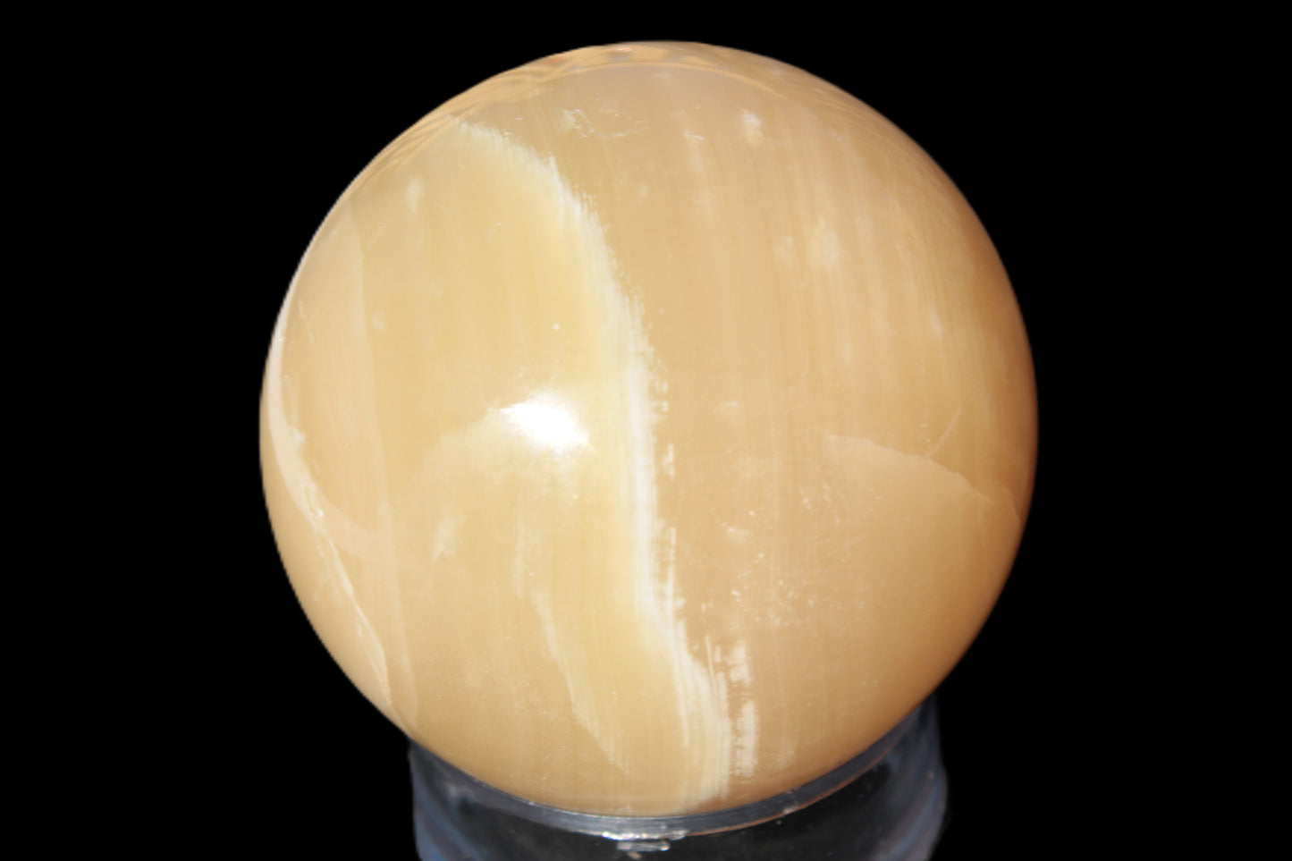 Topaz Honey Calcite sphere 63mm 341g Rocks and Things