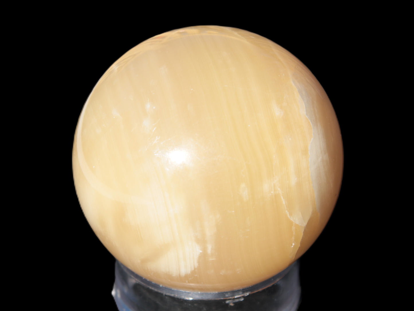 Topaz Honey Calcite sphere 63mm 341g Rocks and Things