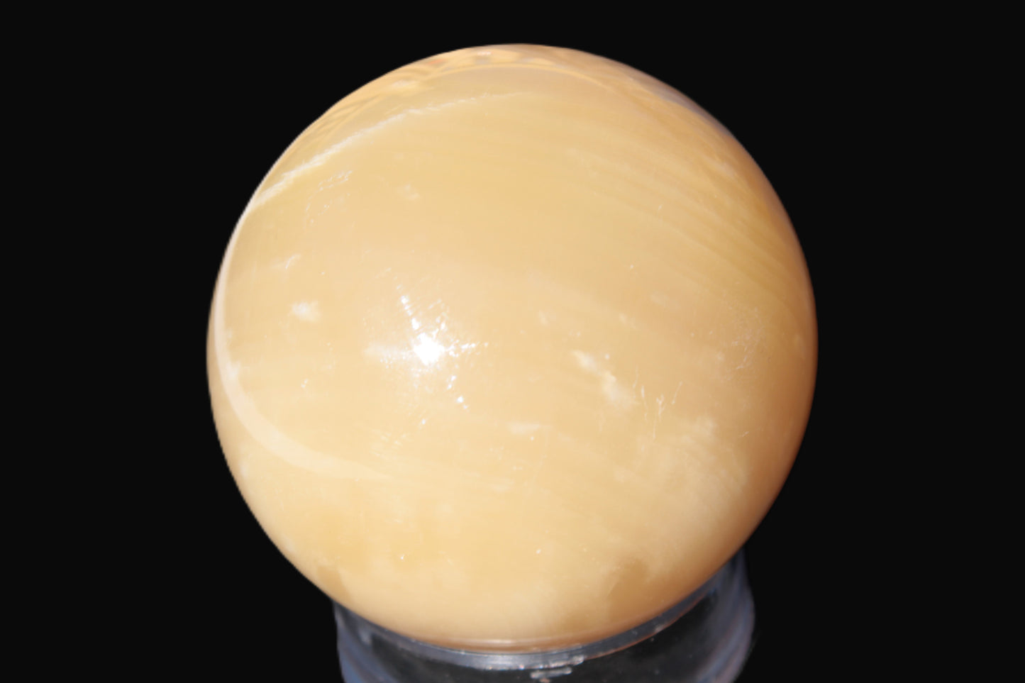 Topaz Honey Calcite sphere 63mm 341g Rocks and Things