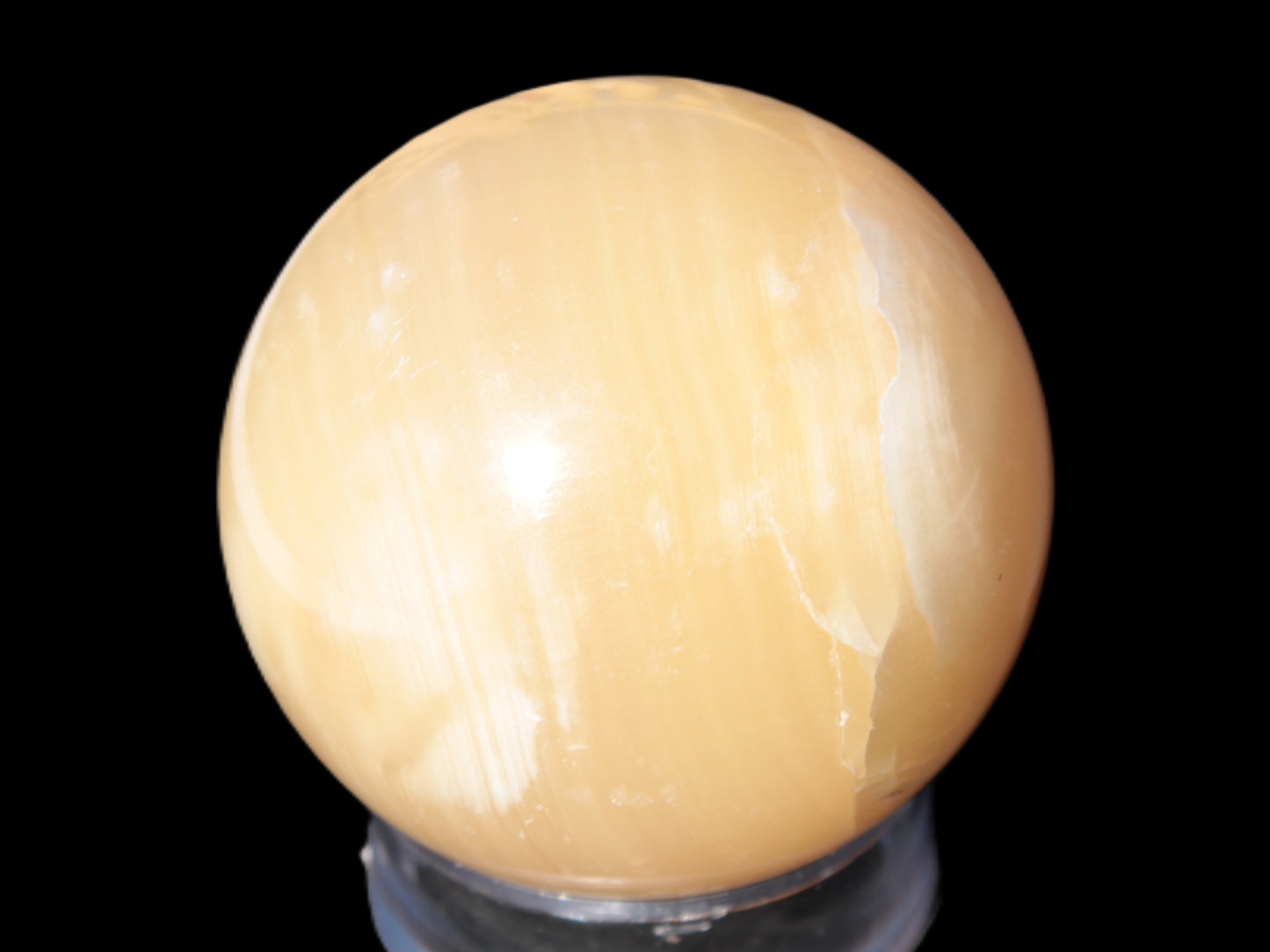 Topaz Honey Calcite sphere 63mm 341g Rocks and Things